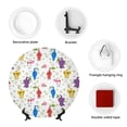 thumbnail image 5 of Lsque Pikmin Pattern Ceramic Decorative Plate Decorative Plates with Display Stand Personalized Porcelain Plate Ceramic Ornaments for Wall Hanging Decoration-8in, 5 of 6