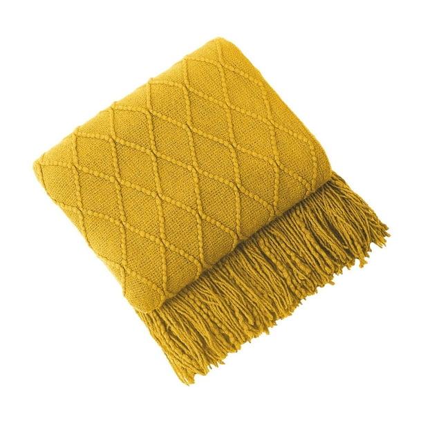 Manta suave de punto con flecos, manta de franela polar para sofá, manta acogedora para dormir en el sofá, la cama y para viajar, manta ligera para interiores y exteriores, ideal para acurrucarse,