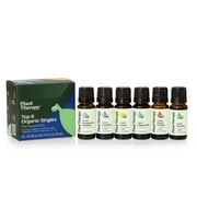 Plant Therapy Organic Essential Oil Set - Lavender, Peppermint, Eucalyptus, Lemon, Tea Tree, Orange, 100% Pure, USDA Organic, 10 mL