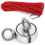 1300LBS Sea Fishing Kit Neodymium Magnet Detector Thick Eyebolt Treasure Hunt+ 15M Rope+Hook+Gloves