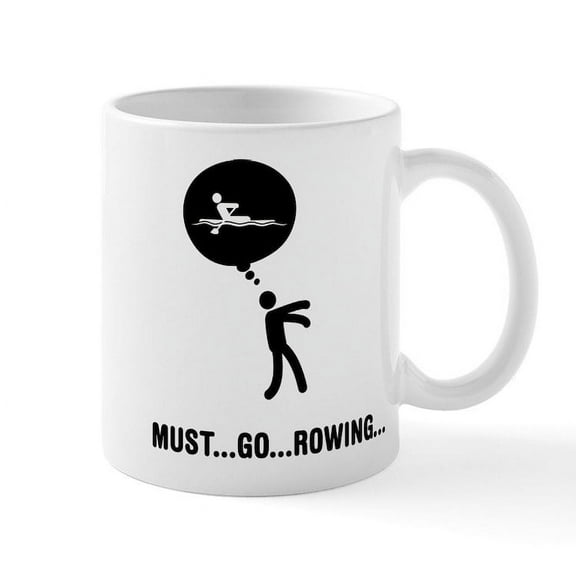 CafePress - Rowing Mug - 11 oz Ceramic Mug - Novelty Coffee Tea Cup