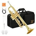 thumbnail image 1 of Eastar Bb Ensemble de Trompette Standard pour Débutant avec Étui Rigide Instrument en Laiton Or, 1 of 1