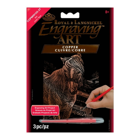COPMIN-103 | Engraving Art™ 5" x 7" Horse Copper Foil Project