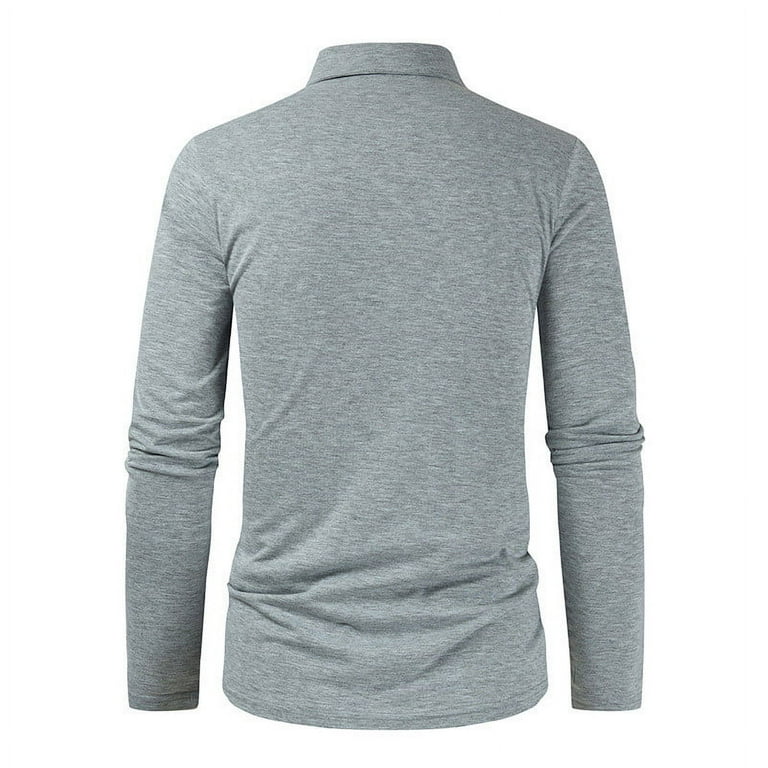 Amazon.com: Polo Shirt Mens Solid Color Long Sleeve Slim Fit