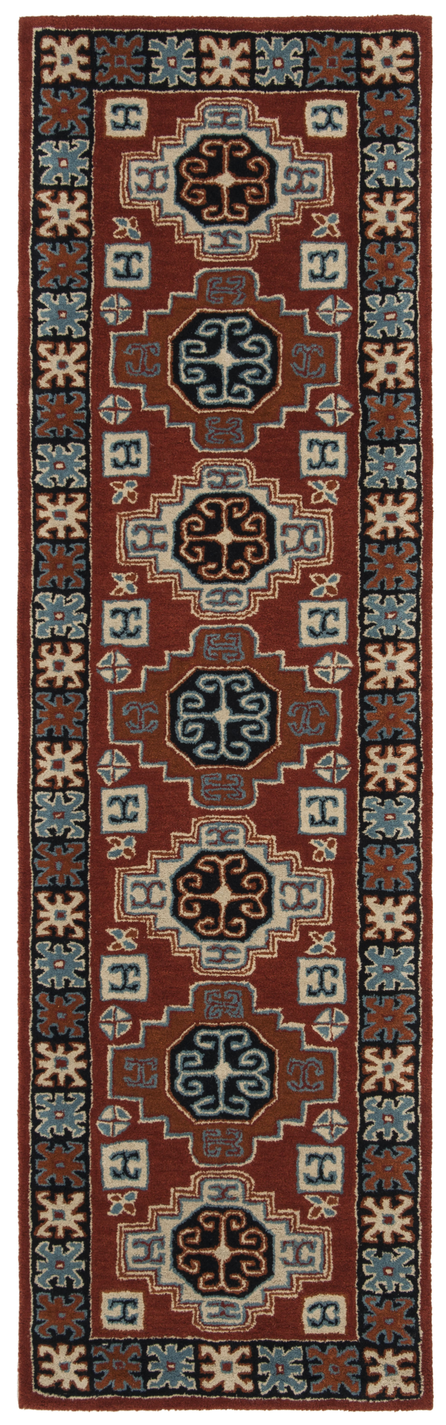 Safavieh Heritage Diarmait Floral Wool Runner Rug, Red/Black, 2'3" x 8'