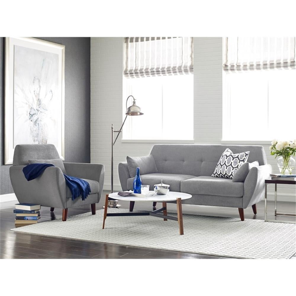Serta Artesia Collection 61" Loveseat in Smoke Gray