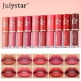 thumbnail image 2 of Julystar Matte Liquid Lipstick, Deep Red Waterproof Long Lasting Lip Gloss, Non-Stick Cup High Pigment Velvet Lip Makeup, 2 of 9