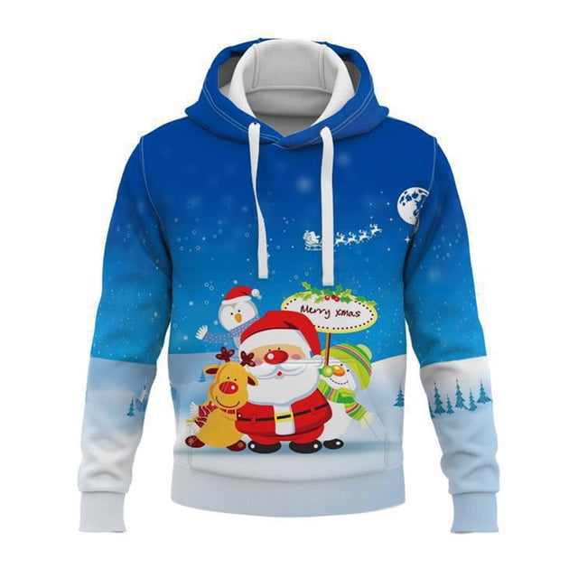 Innerwin Sweat à Capuche Homme Noël Sport Manches Longues Coupe Régulière Style H 2TG
