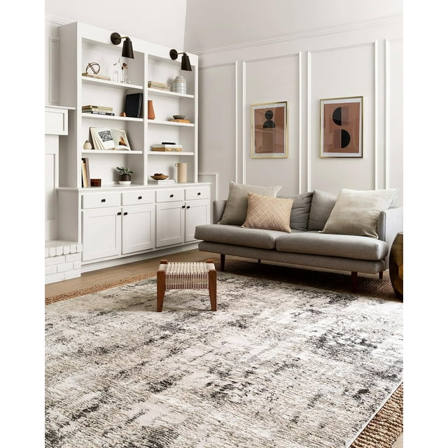 Tapis Loloi II Alchemy Collection ALC-04 Argent/graphite 5 Pieds-3 Pouces x 7 Pieds-6 Pouces