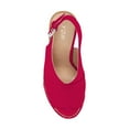 thumbnail image 2 of YDN Women's Peep Toe High Heel Sandals Backstrap Slingback Stiletto Pumps Shoes with Buckle Size 7 Red, 2 of 4