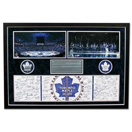 Doug Gilmour and Clark Dual Toronto Maple Leafs Signed Framed 11x14 Talking  on Ice Photo