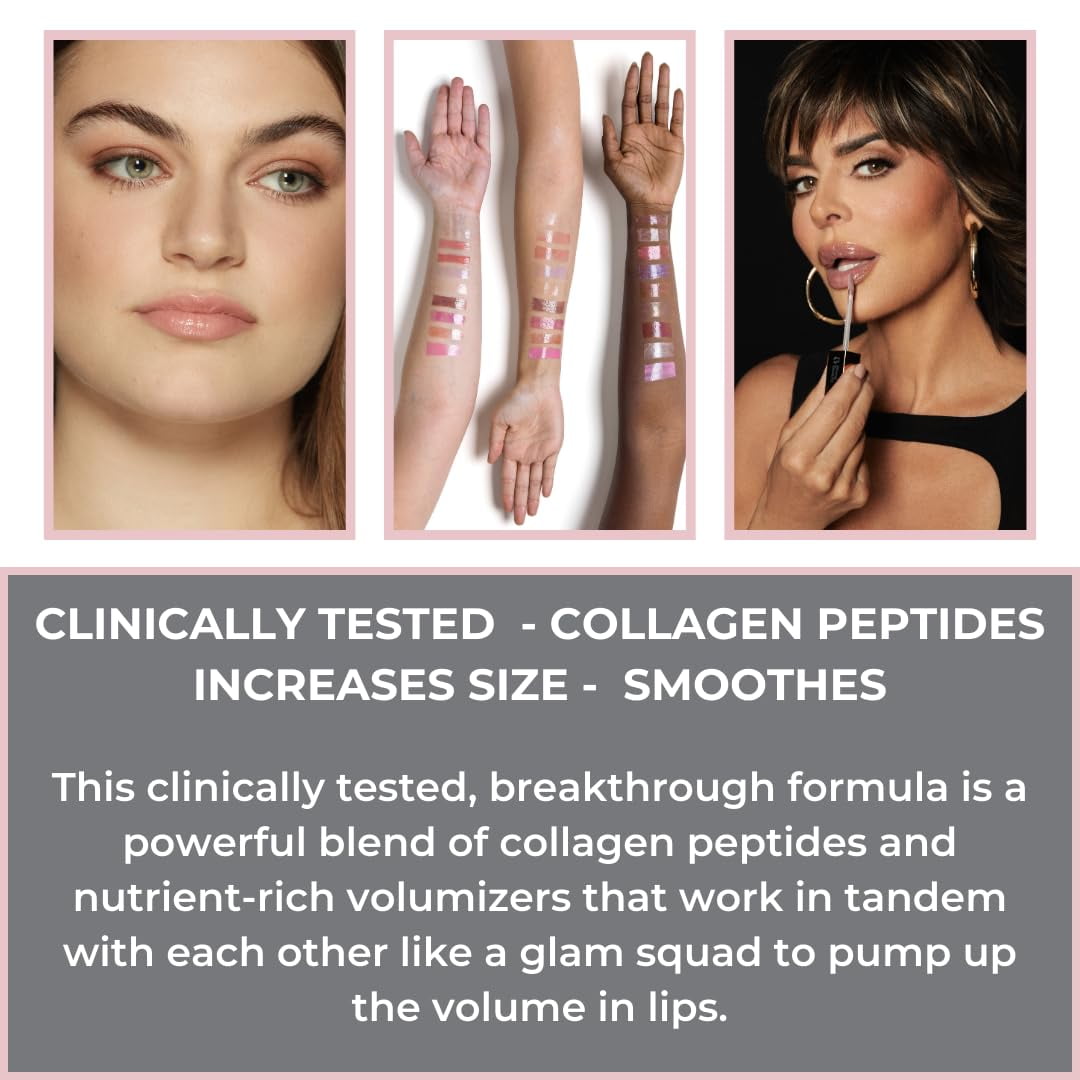 Rinna Beauty Lip Plumping Gloss – Creamy Dreamy High Shine Lip Gloss, Hydrating Vegan & Cruelty-Free