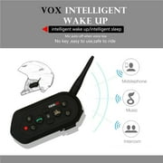 2 Pieces Motorcycle Helmet 6 Riders Headset Intercom Wireless Interphone