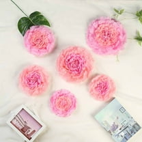 Efavormart 6 Multi Size Pack | Carnation Blush/Pink 3D Wall Flowers Giant Paper Flowers - 7",9",11"