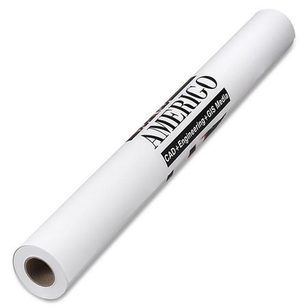 - PM, PMC45161, Amerigo Coated Wide-format Inkjet Paper, 1 Roll, White