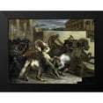thumbnail image 2 of Gericault, Theodore 14x12 Black Modern Framed Museum Art Print Titled - Run of The Wild Horses In Rome, 2 of 5