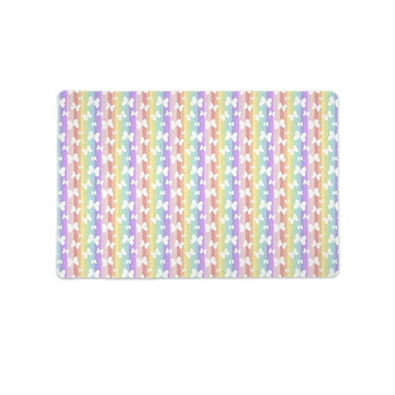 Butterflies And Rainbows Mat Rectangle  -Image by Shutterstock,