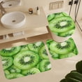 thumbnail image 6 of 4 Piece Shower Curtain Sets with Rugs Toilet Lid Cover And Bath Mat Kiwi Fruit Slices Waterproof Durable Bathroom Decor Shower Watercolor Kiwi for Bathroom Decor, 6 of 8
