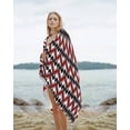 thumbnail image 2 of Black Red,Beach Towels Oversized Super Absorbent,Abstract Minimalist Geometric Lines Stripes Art Lightweight Bath Towel Quick Dry Sets For Bathroom/Pool/Rv Camping/Beach Play/Gym Room/Picnic 23"x47", 2 of 8