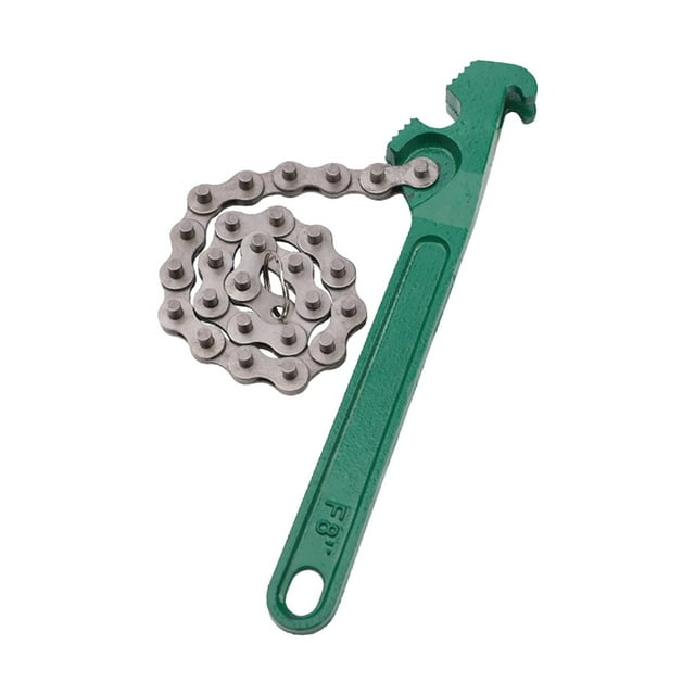 koolsoo Band Wrench, Band Wrench, Jar Opener, Disassembly Tool, Anti-Slip Handle, With Chain 8inch