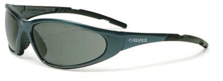 ELVEX SG-24PL Xts™ Safety Glasses Navy Blue Frame And Gray Scratch-Resistant 