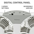 thumbnail image 4 of Holmes 9” Digital Window Fan, 3-Speed, Twin Blade, Reversible Airflow, Remote, White, 4 of 8