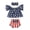 Tassel Shorts Set, variant on Dooleck Baby Girl 4th of July Outfit Infant Shirt Tops Shorts American Flag Clothes