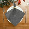 thumbnail image 2 of Coolnut Set of 4 Gray Glitter Texture Satin Napkin Square 20 Inches Table Napkins Soft Smooth Decorative Napkins for Wedding Banquet Party Decoration, 2 of 6