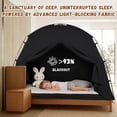 thumbnail image 2 of Bed Tents for Kids and Adults, Portable 100% Breathable and 93% Blackout Dream Play Tent, 3 Doors Big Privacy Space Sleeping Canopy for Floor or Twin Full Queen Sizes Bed, 2 of 8