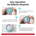 thumbnail image 4 of 60-Minute Countdown Timer, Kitchen Timer with Magnetic Base, Mechanical Clockwork, Ringer Alert Children and Adults, (Mint Green), 4 of 4