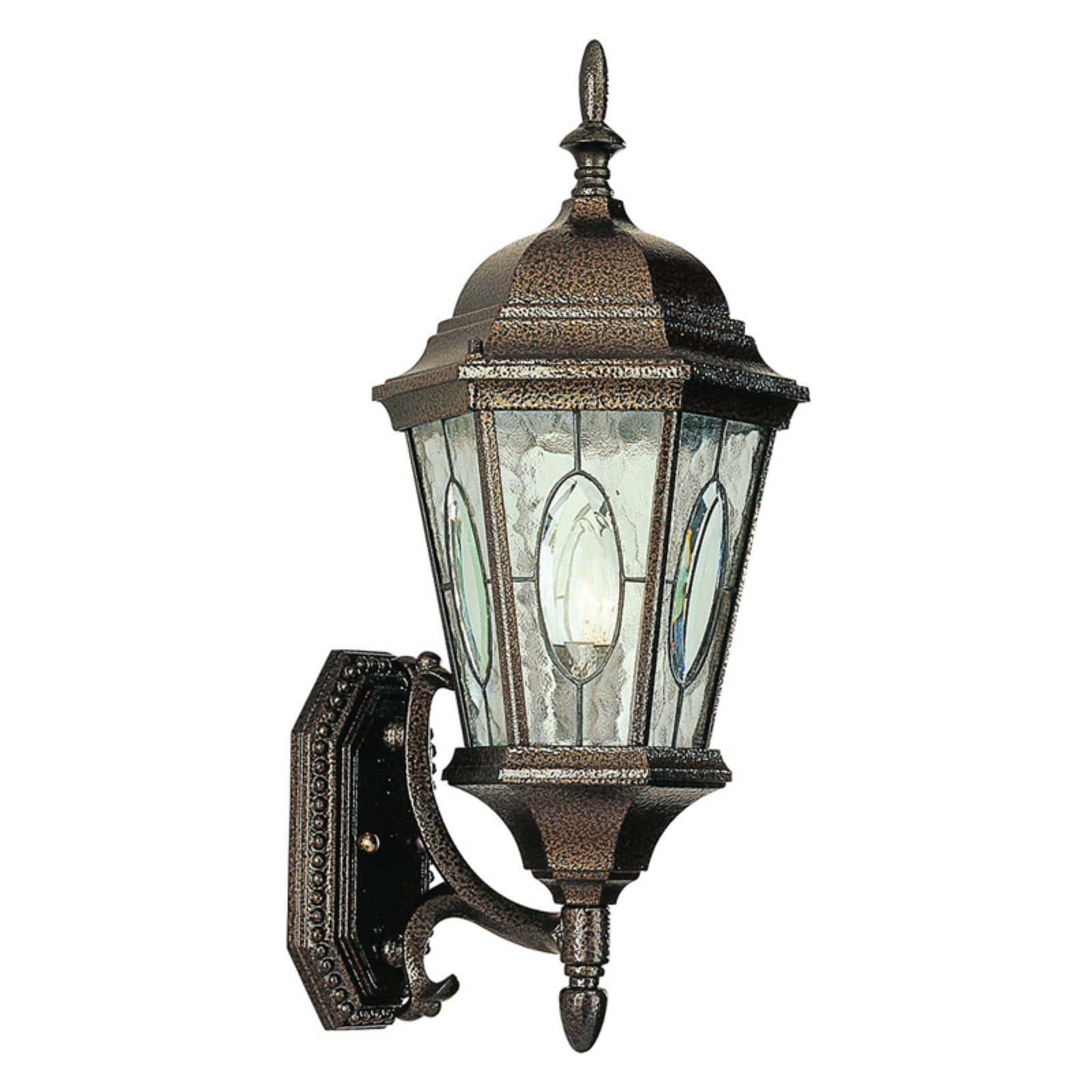 Trans Globe 4715 Watered Windows Outdoor Coach Light
