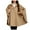 Khaki, variant on Ediodpoh Ladies Fashion Loose Plush Collar with Solid Color Windproof Cape Coat Elegant Outerwear Black