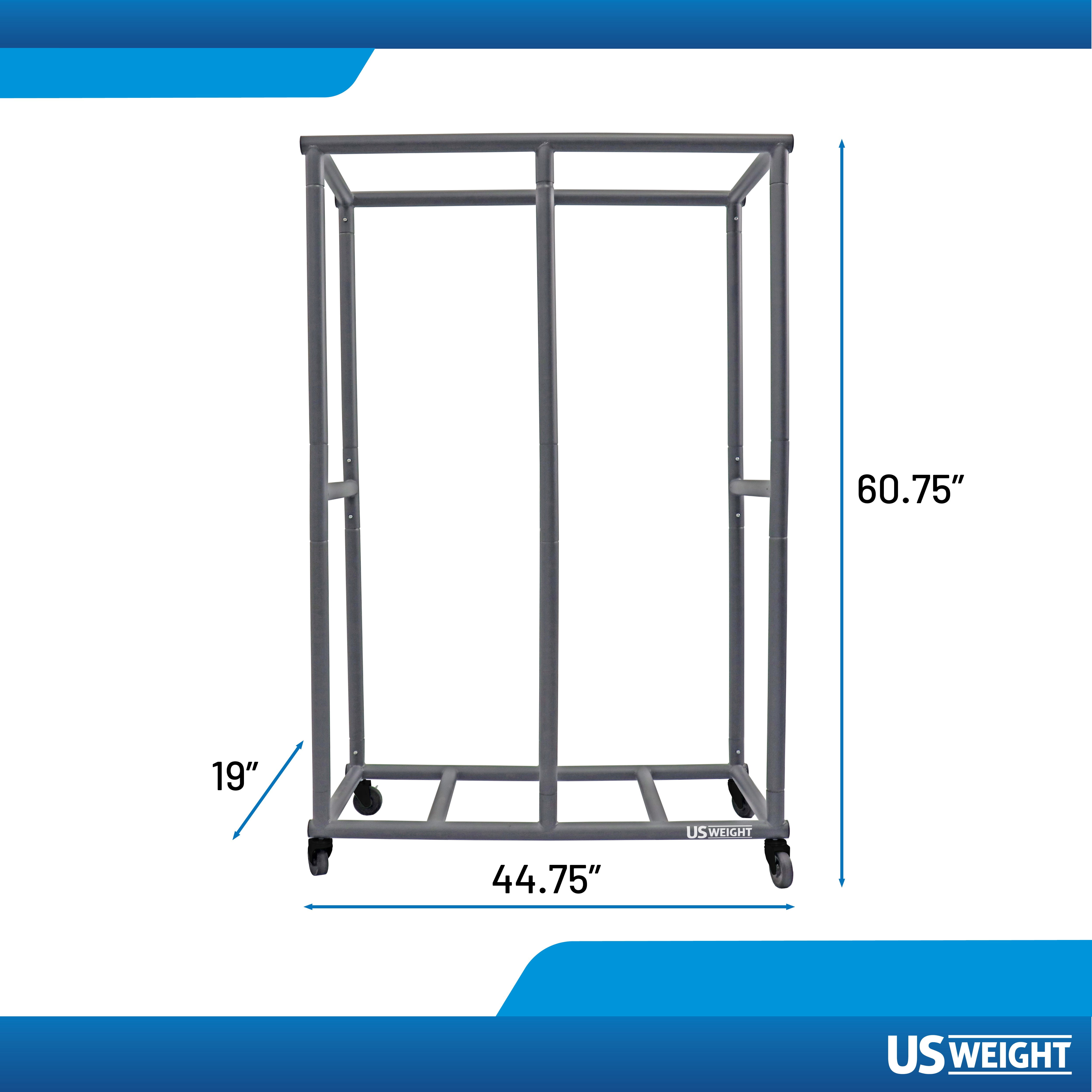 Rolling Cart for Stackable Steps, Durable Utility Cart with High-Strength Steel Tubing, Rolling Storage Unit for Studios and Gyms, Holds 20-6 Inch or 36-4 Inch Steps with Locking Caster Wheels