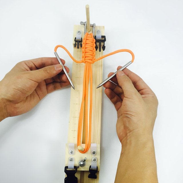 fabricante de pulseras de paracord de madera maciza herramienta de tejer Nudo trenzado Parach