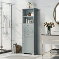 thumbnail image 2 of Aukfa 68'' Bathroom Cabinet with Drawers and Shelves,Freestanding Tall Storage Cabinet - Grey, 2 of 8