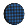 thumbnail image 1 of Balery Blue Black Plaid Cubiertas para Neumáticos - Protector Resistente para Neumáticos de Camioneta, SUV, Remolque, Camper y RV-17 inch, 1 of 6