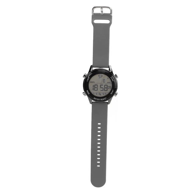 Reloj cronógrafo digital WR50M impermeable luminoso pantalla grande reloj deportivo al aire libre para hombres gris YUNYI BRAND Deportes