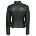 thumbnail image 2 of Noora New Women Lambskin Black Leather Jacket Racing Stylish  Biker Leather Outwear Jacket L19, 2 of 7