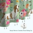 thumbnail image 6 of Basset Hound and Pioneer Flower Shower Curtain 72"x84" ,Bathroom Decorative Shower Curtains Set with 12 Hooks,Modern Waterproof Washable Shower Curtain, 6 of 6