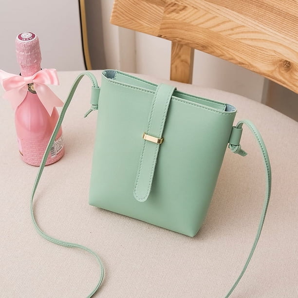 Bolso pequeño Bolso de mujer Bolso bandolera pequeño fresco Bolso para teléfono móvil Bolso mini tipo cubo Bolso de mujer