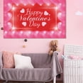 thumbnail image 2 of Xoxingysm Valentine'S Day Banner Happy Valentine'S Day Background Cloth Banner Valentine'S Day Party Flag Decoration Articles 90*150Cm/35.4*59In, 1X Banner, 2 of 9