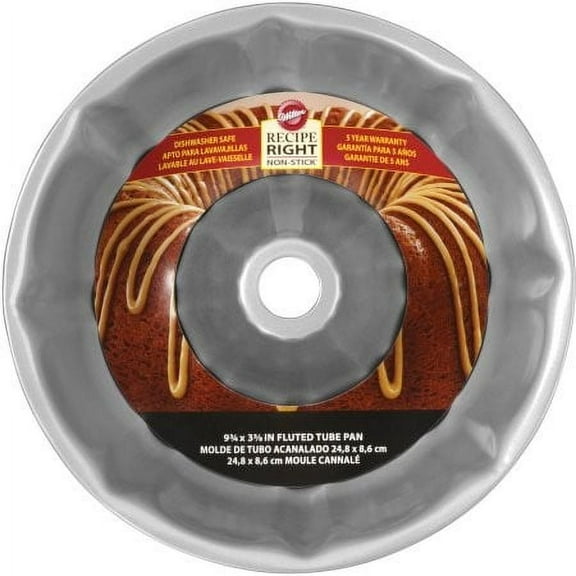 Wilton 10” x 4” Non-stick Aluminum Angel Food Cake Pan