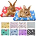 thumbnail image 1 of Small Animal Bed 2PCS - Rabbit Bed House Winter Warm Fleece Sleep Pad for Squirrel Hedgehog Bunny Chinchilla and Other Small Animals, Random Color, 1 of 7