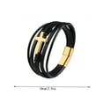 thumbnail image 2 of Mens Braided Leather Bracelet Stylish Durable Adjustable Wristband for Casual Formal Wear Trendy Layered Design Comfortable Fit, 2 of 4