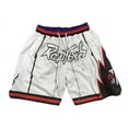thumbnail image 1 of Raptors Retro Full Embroidered Zipper Pocket Pants, Basketball Dense Embroidered Shorts, Basketball Training Pants-SHUNJING, 1 of 3