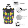 thumbnail image 4 of Kll Mardi Gras Laundry Hamper,Large Canvas Fabric Lightweight Storage Basket Toy Organizer Dirty Clothes Collapsible Waterproof For College Dorms,Children Bedroom,Bathroom, 4 of 6