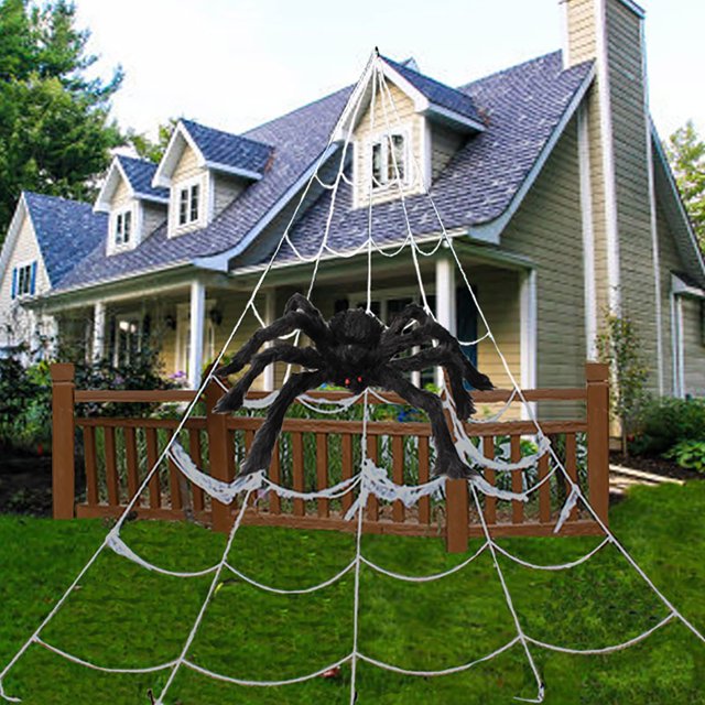 Sentmoon Décoration d'Halloween Araignée Décoration de Fête d'Halloween Accessoire Intérieur Extérieur Araignée Noire Décor d'Halloween Cadeaux de Noël pour Femmes