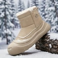 thumbnail image 5 of Men's Winter Thermal Insulated Snow Boots with Thick  Sole & Warm Lining - Short Hiking Boots for Ice Traction, Cold Weather, Outdoor Activities (Snowshoe Compatible) - Easy Slip-On Design for city, 5 of 9