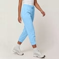 thumbnail image 6 of ZGRBOU Women Capri Jogger Sweatpants Elastic High Waist Drawstring Cropped Track Pants Lightweight Baggy Pants with Pockets, 6 of 7