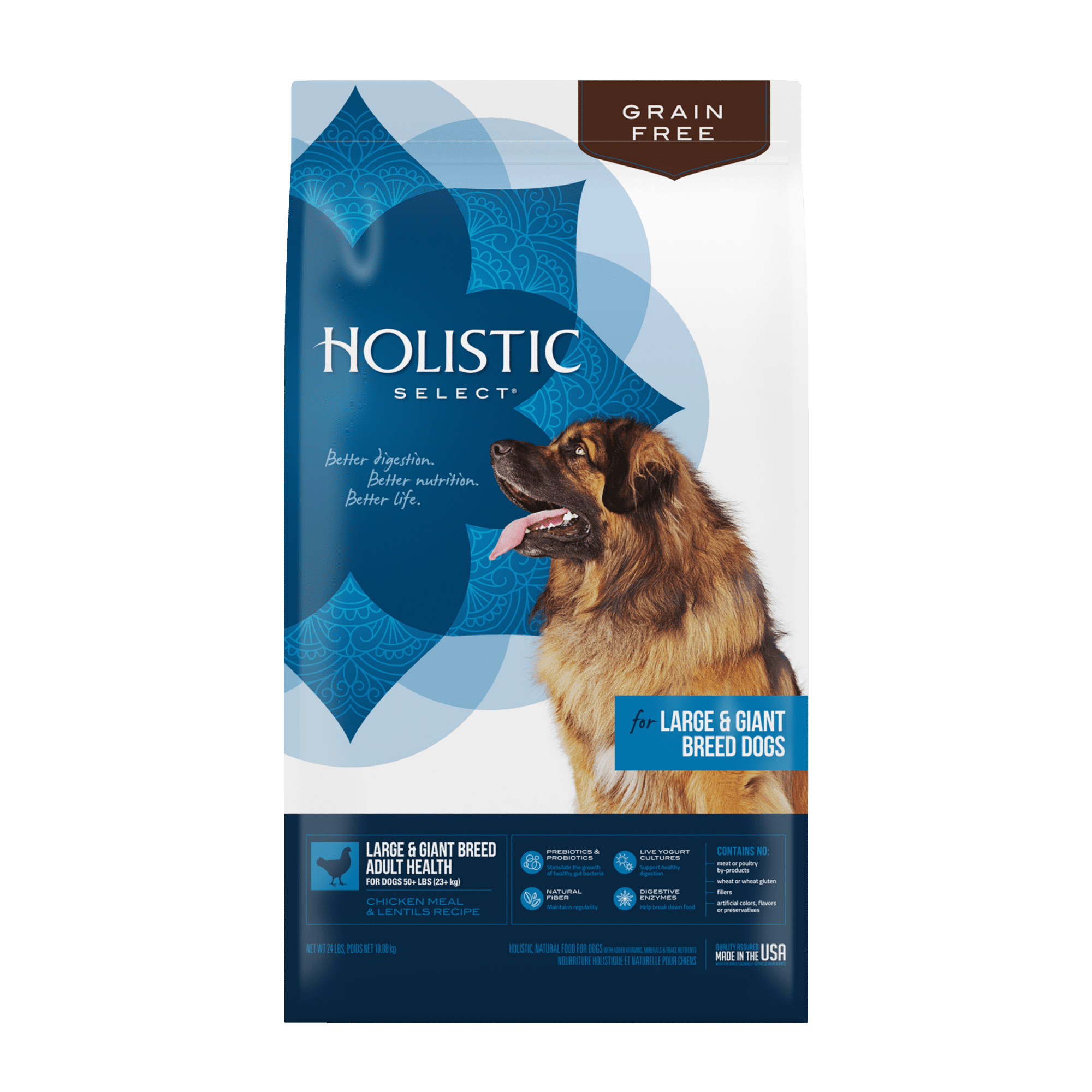 Holistic Select Natural Grain Free Dry Dog Food, Large & Giant Breed